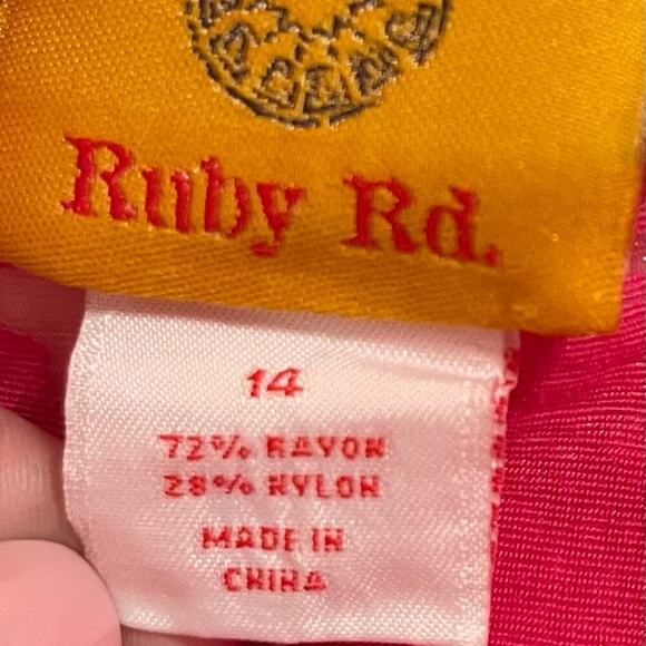 *Like New* Ruby Rd Pink Bolero-Type Jacket, 3/4 Length Sleeve | Size 14 - Picture 7 of 9